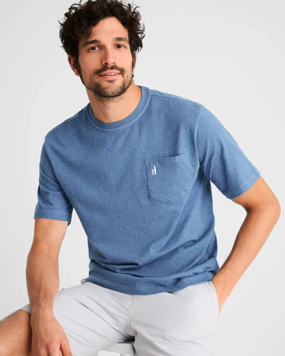 Johnnie-O Heathered Dale T-Shirt In Oceanside