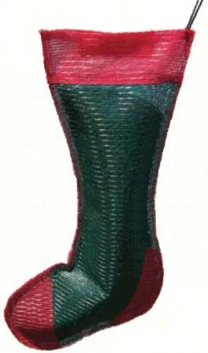 Jumbo Holiday Thistle Sack Green and Red/Gift Sack