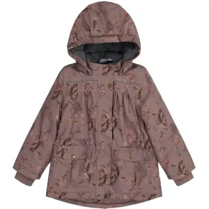 Junior Winter Jacket Polyester & Floral (printed) - Twilight Mauve