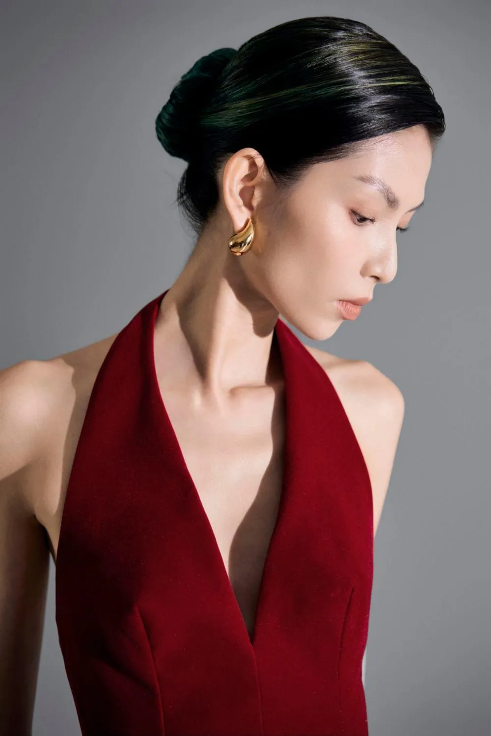 Juniper Halter Backless Velvet Mini Dress