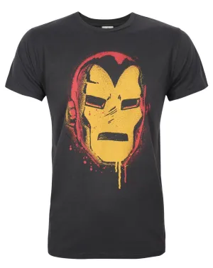 Junk Food Iron Man Face Men's T-Shirt