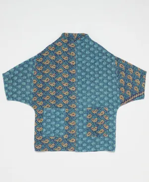 Kantha Cocoon Quilted Jacket - No. 240514 - Medium