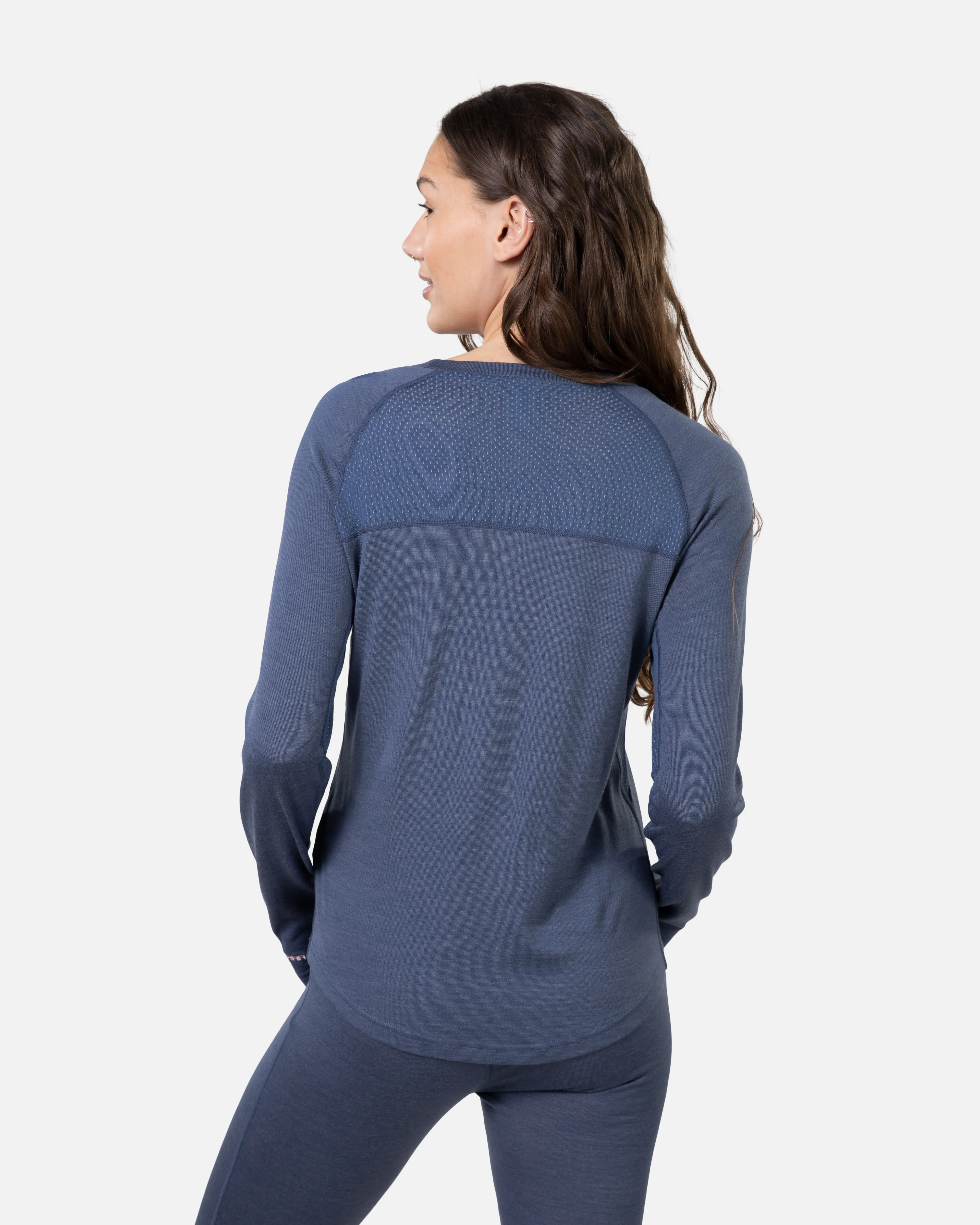 Kari Traa Women&#x27;s Summer Wool Long Sleeve Dusty Midtone Blue | Buy Kari Traa Women&#x27;s Summer Wool Long Sleeve Dusty Midtone Blue here | Outnorth