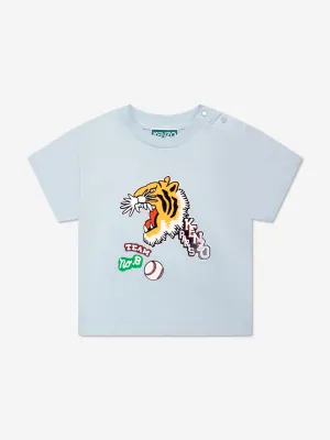 KENZO Baby Boys Varsity Logo T-Shirt in Blue