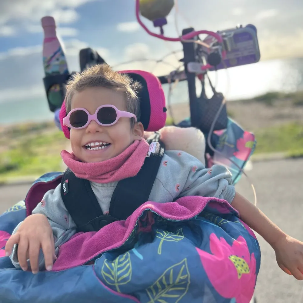 Kids Fleece-Lined Wheelchair Cosy - MULTICOLOUR FLORAL
