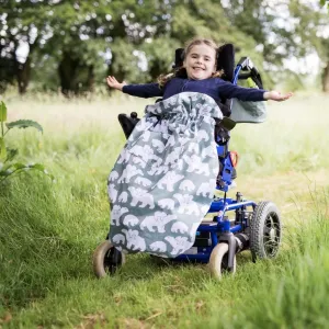Kids Fleece-Lined Wheelchair Cosy - POLAR BEARS