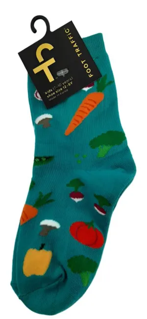 Kids  Youth Sock  Green Vegetables  6761Y
