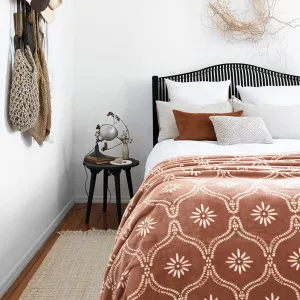 Kimberley Ultra Plush Woodrose Bambury King Size Blanket