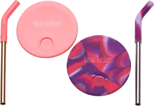 Klean Kanteen Kid Cup Straw Lid 2-Pack Pink Tie Dye | Buy Klean Kanteen Kid Cup Straw Lid 2-Pack Pink Tie Dye here | Outnorth