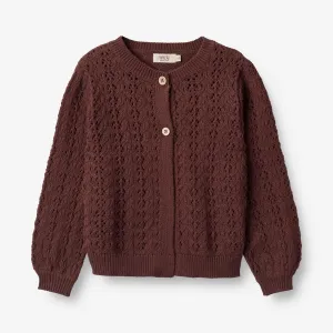 Knit Cardigan Celia - aubergine