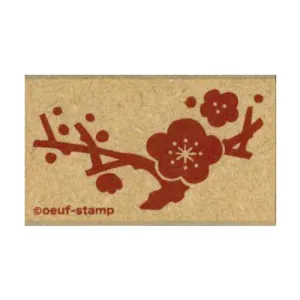 Kodomo No Kao Plum Blossoms and Branches Retro Stamp