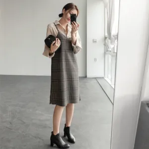 [Korean Style] Charlotte Plaid Cami Dress