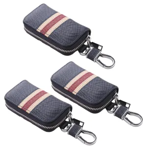Kuber Industries Key Case|Keychain/Keyring/Key Tag|Car Key Clip, Key Holder, Key Organizer-Pack of 3 (Blue)