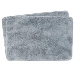 Kuber Industries Luxury Door Mat|Super Absorbent,Non-Slip & Comfortable|Anti Skid Bathroom |Multi-Utility Floor for Living Room,Bedroom,Entrances|40 x 60 cm,Grey, Pack of 2
