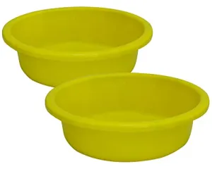 Kuber Industries Multiuses Unbreakable Plastic Knead Dough Basket/Basin Bowl For Home & Kitchen 6 Ltr- Pack of 2 (Green)