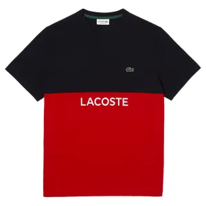 Lacoste Men's  Regular Fit Cotton Jersey Colorblock T-Shirt