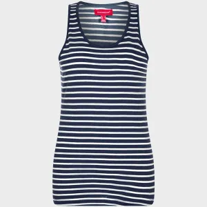 Ladies Navy Striped Vest