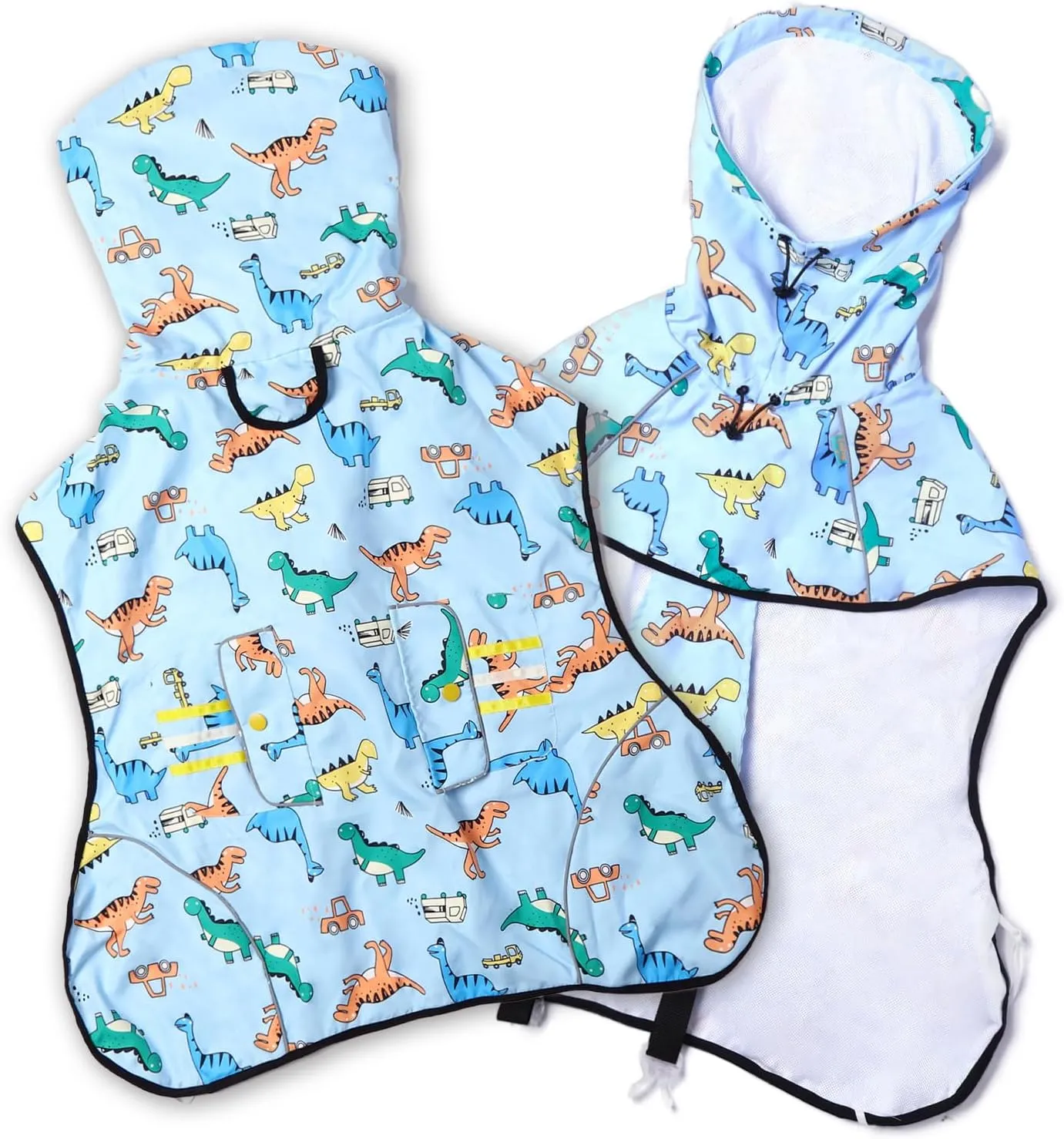 Laifug Dog Raincoat, Dinosaur Print Dog Rain Jacket