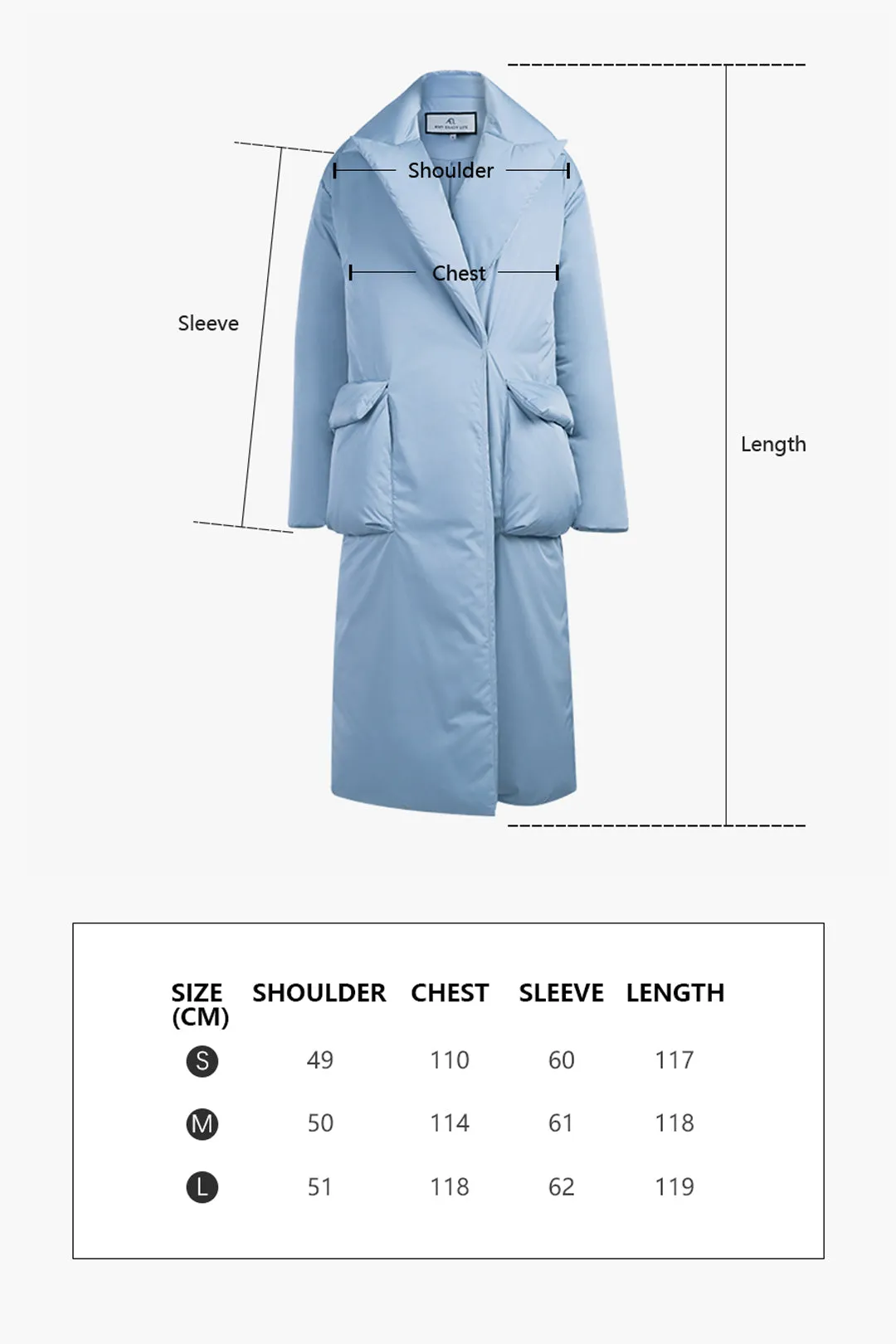 Lapel down jacket | Long down jacket | Street down jacket