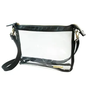 Large Black Clear Crossbody Bag