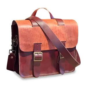 Large Leather Musette Shoulder Bag