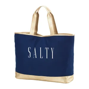 Large Navy Salty Cabana Tote