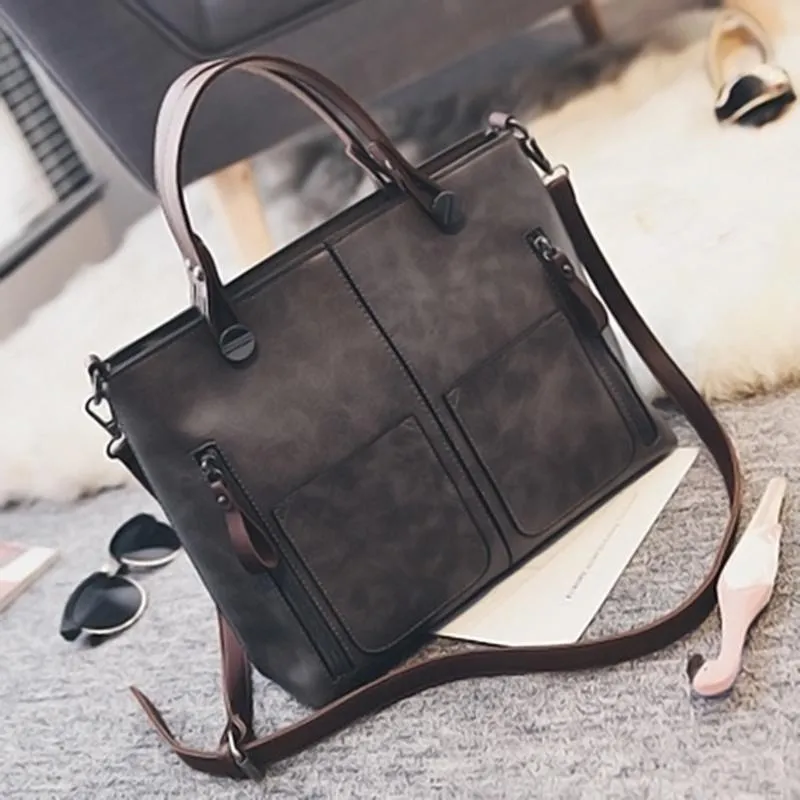 Large Vintage Style Shoulder Tote Bag