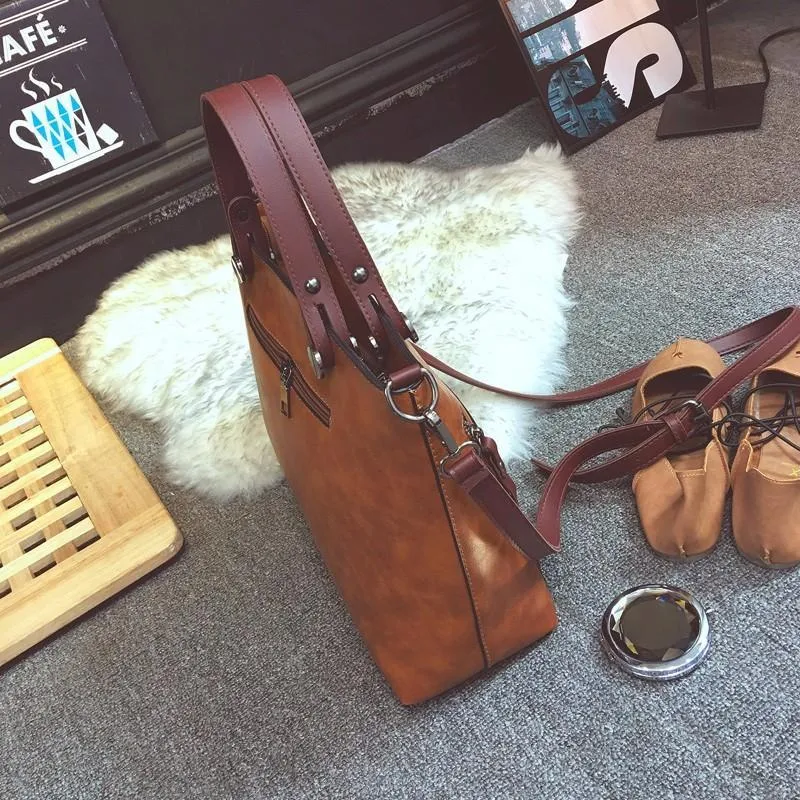 Large Vintage Style Shoulder Tote Bag