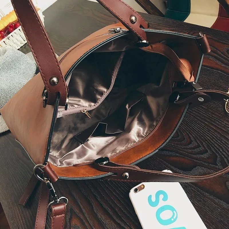 Large Vintage Style Shoulder Tote Bag