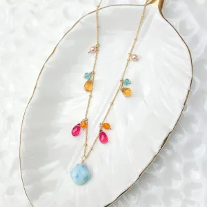 Larimar Zina Layering Necklace