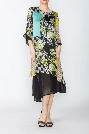 Layered Dress W/ Zipper Detail