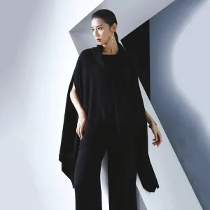 Leana Asymmetrical Cowl Neck Sweater