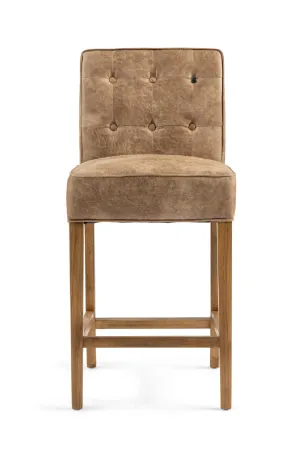 Leather Upholstered Counter Stool | Rivièra Maison Cape Breton