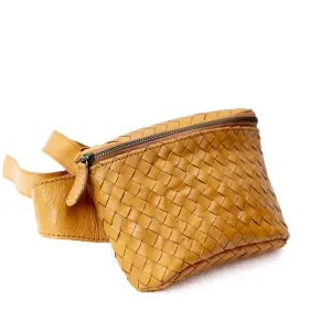 Leather Woven Side Bag