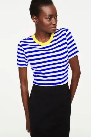 lida bold stripes t-shirt signal blue<br> by ARMEDANGELS
