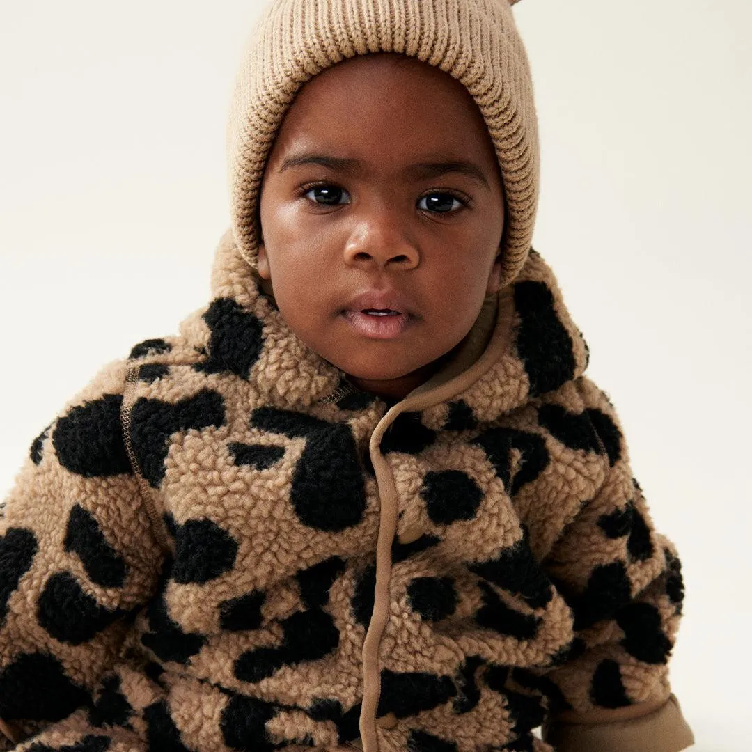 Liewood Fraser Baby Pile Jumpsuit - Mega Leo - Oat Mix