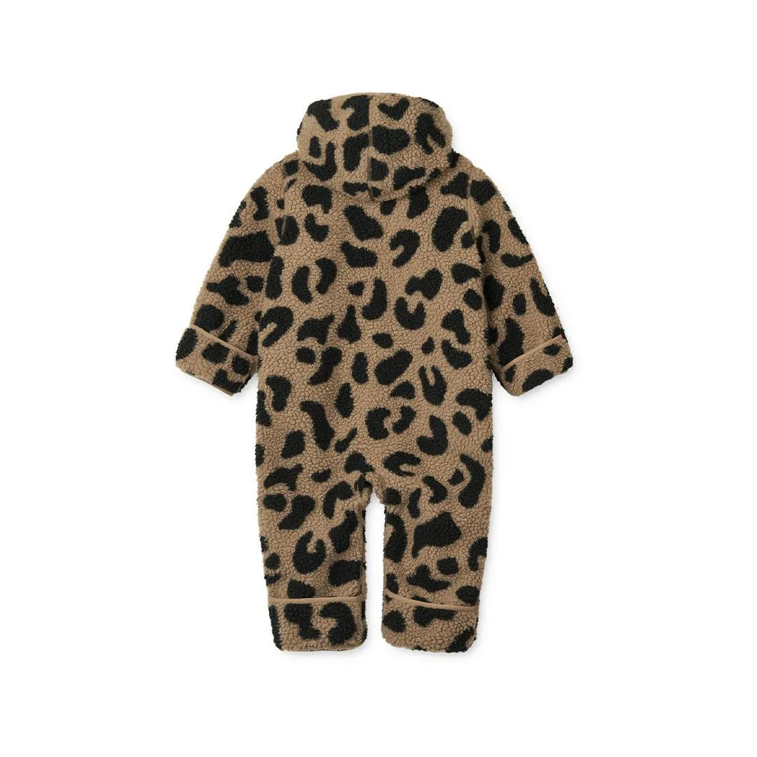 Liewood Fraser Baby Pile Jumpsuit - Mega Leo - Oat Mix