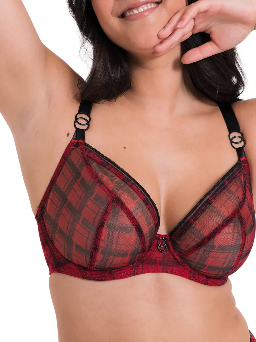 Lifestyle Plunge Bra - Check Print