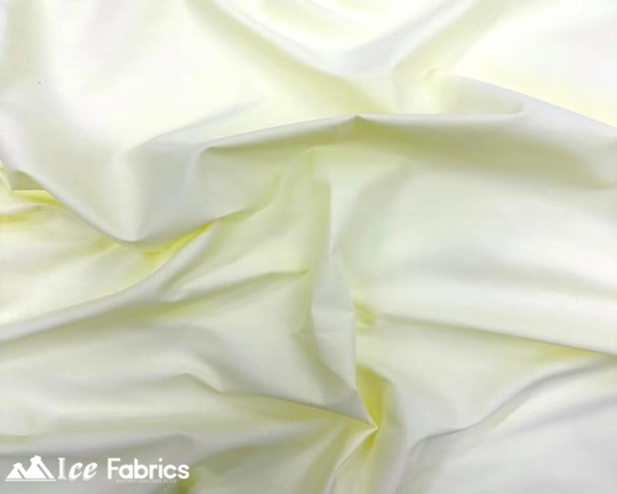 Light Yellow Broadcloth Polyester Cotton Fabric | Poly Cotton Fabric