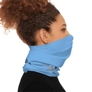 Lightweight Neck Gaiter - Black Queen (Sky Blue)
