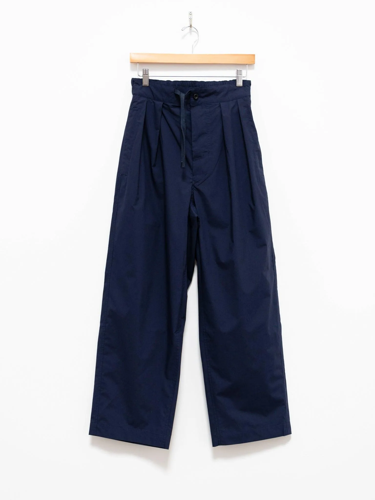 Lightweight Tucked Pants - Navy