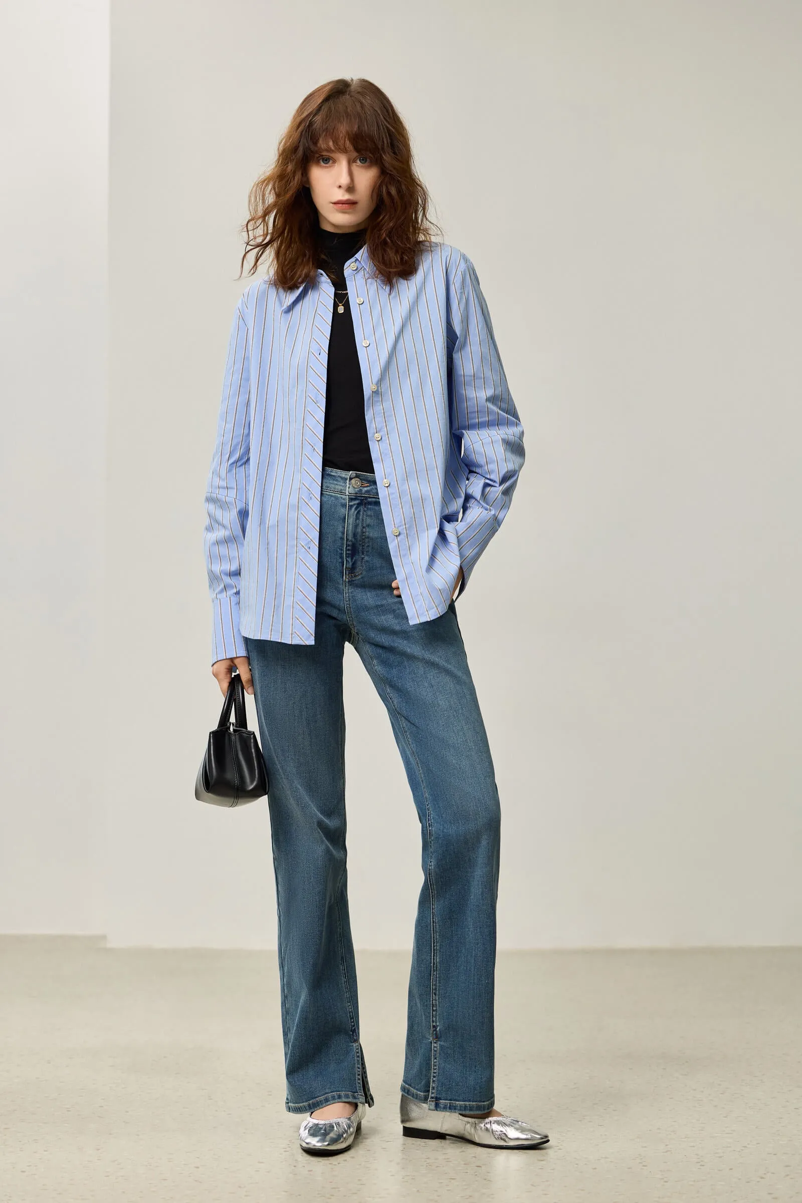 LILY Classic Striped Relaxed Shirt