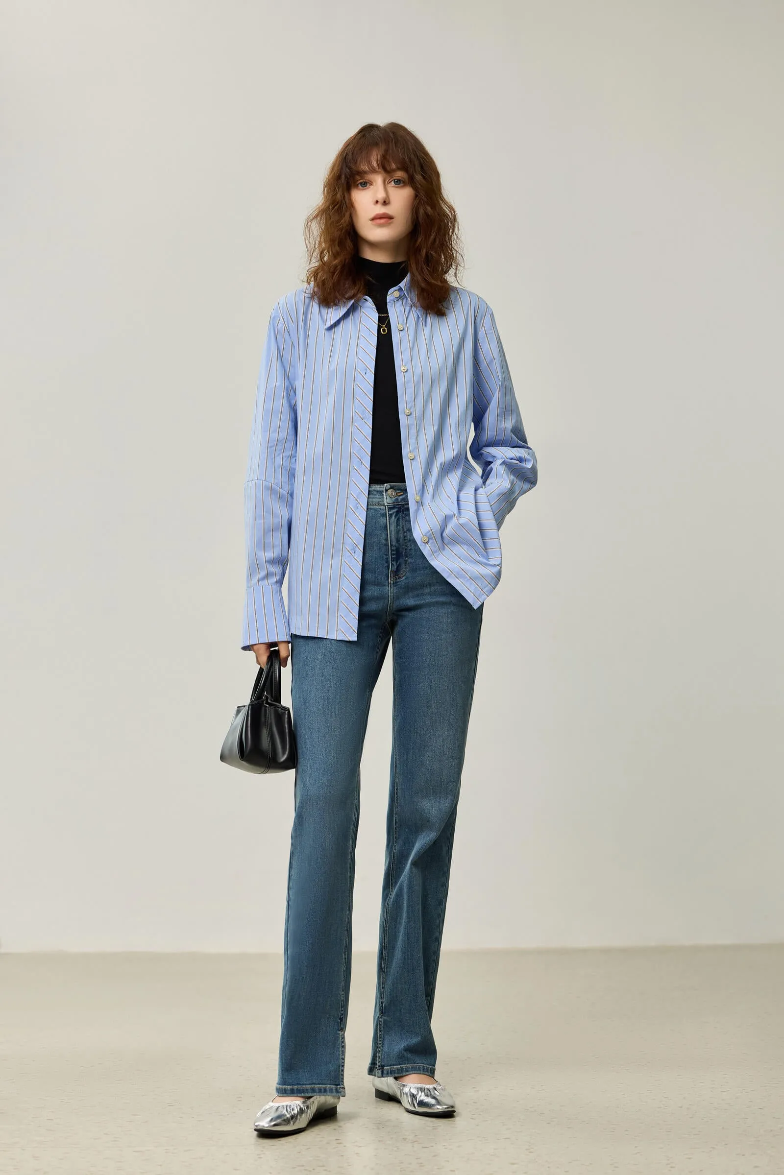 LILY Classic Striped Relaxed Shirt