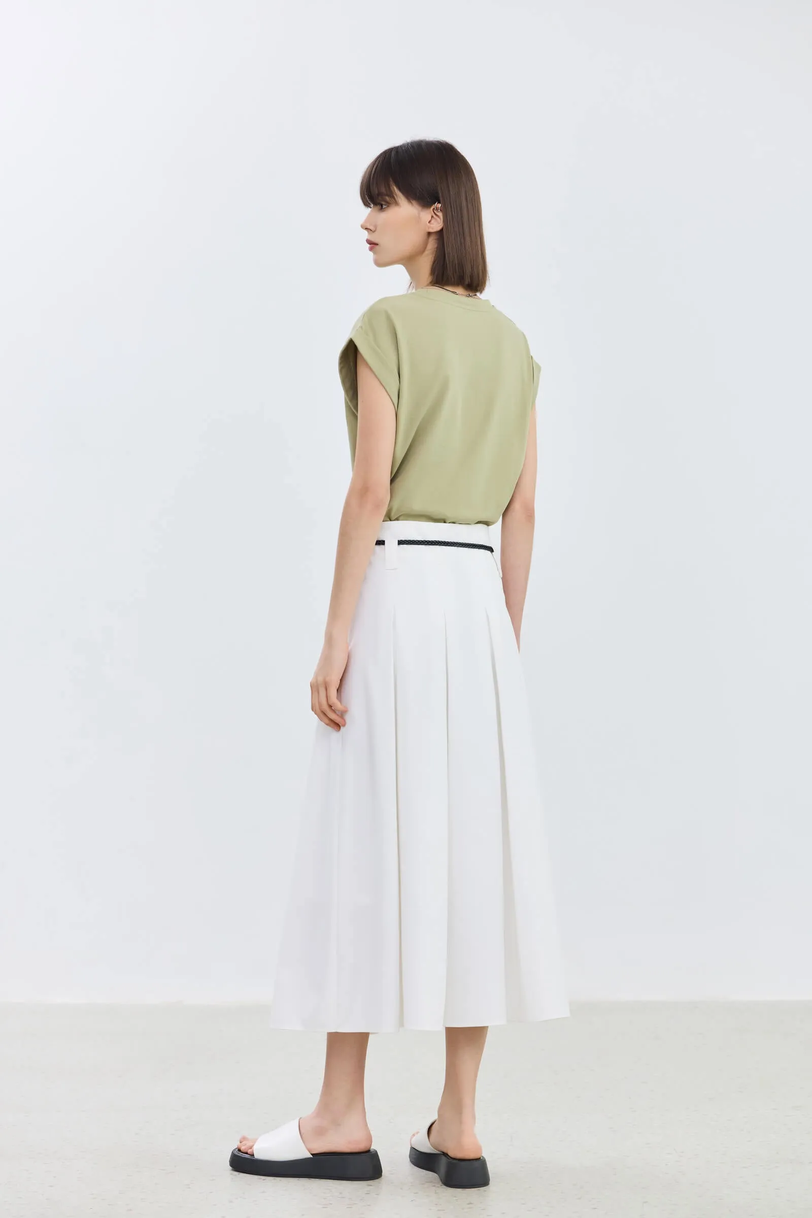 LILY Stylish Color Block Sleeveless T-shirt