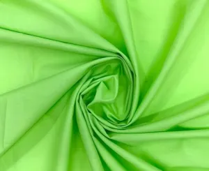 Lime Green Broadcloth Polyester Cotton Fabric | Poly Cotton Fabric