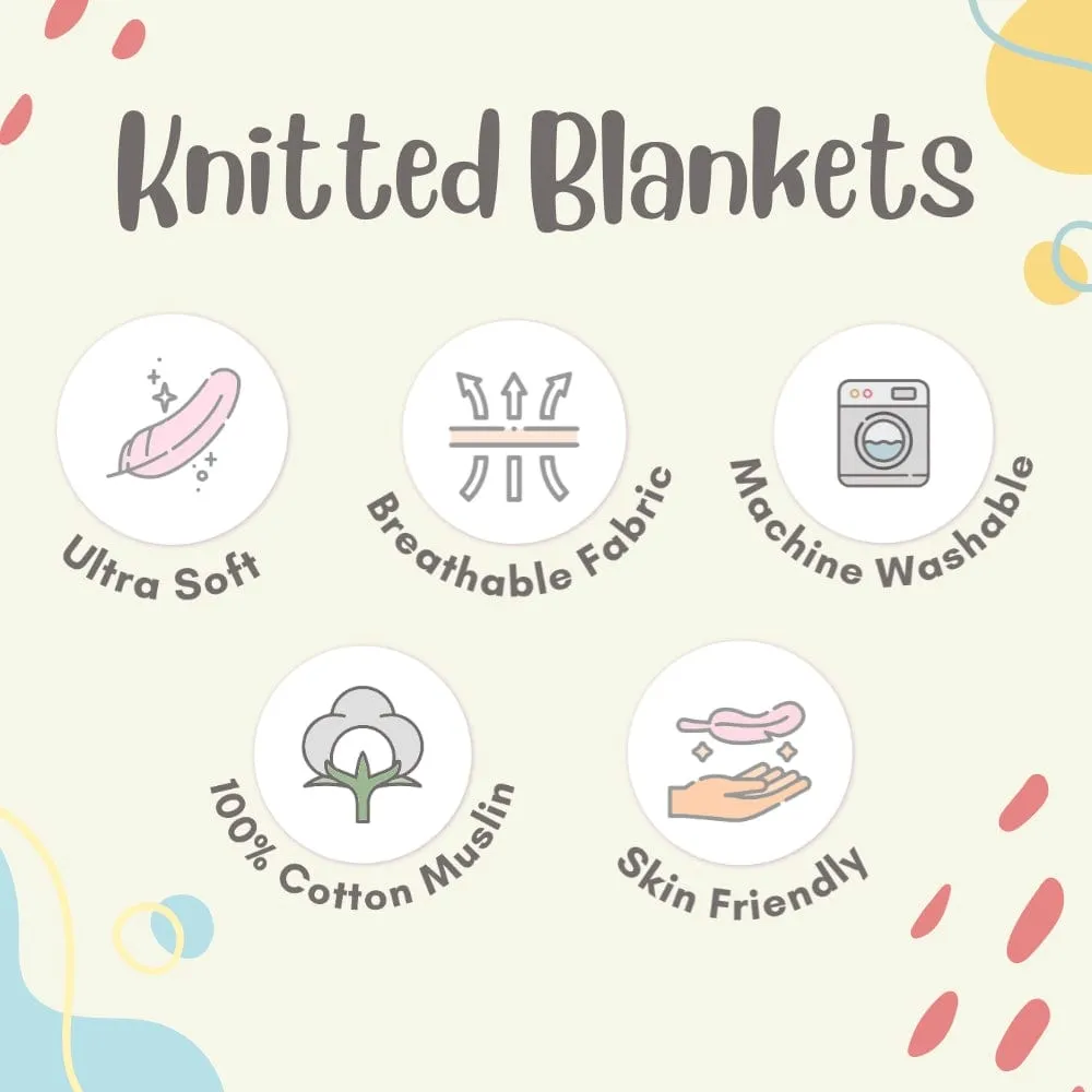 Little bloom Cotton Knitted All Season AC Blanket