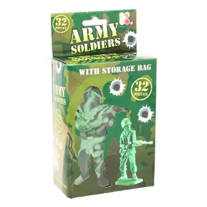 Little Green Army Soldiers with Bag