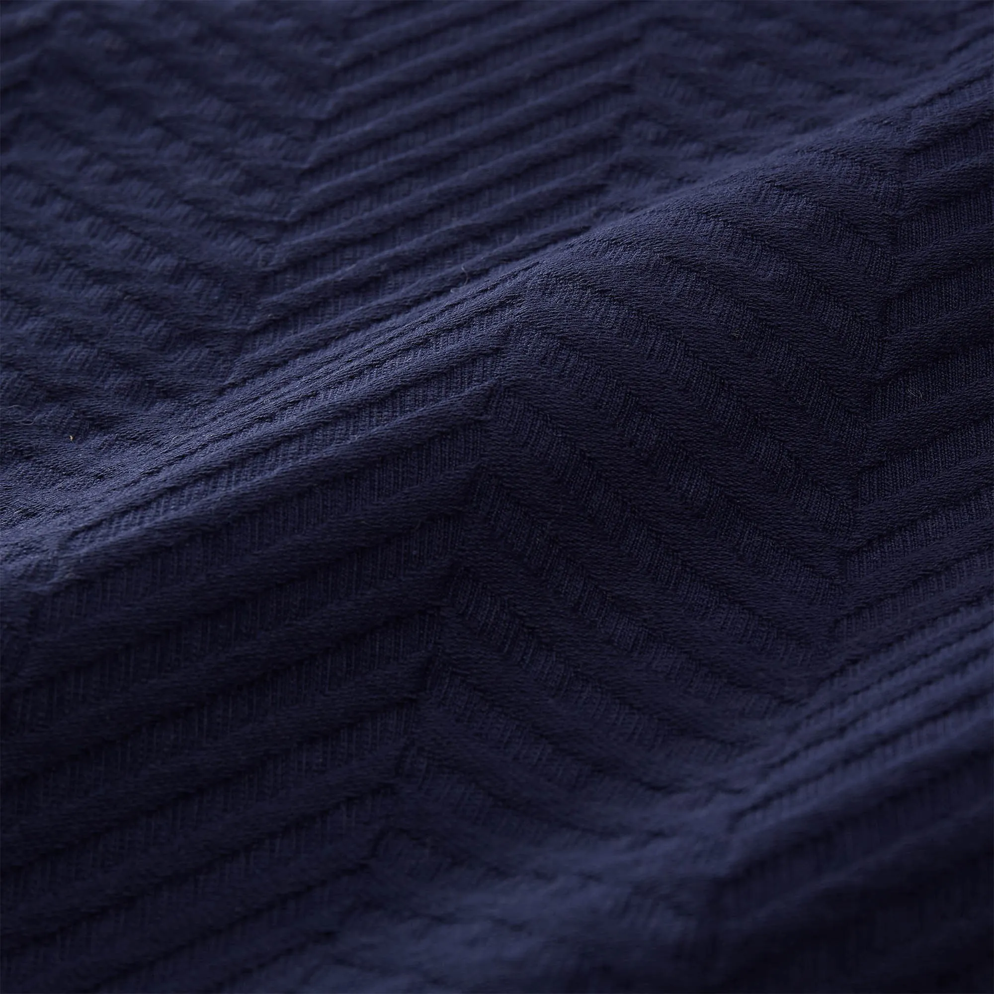 Lixa Cotton Bedspread [Dark blue]