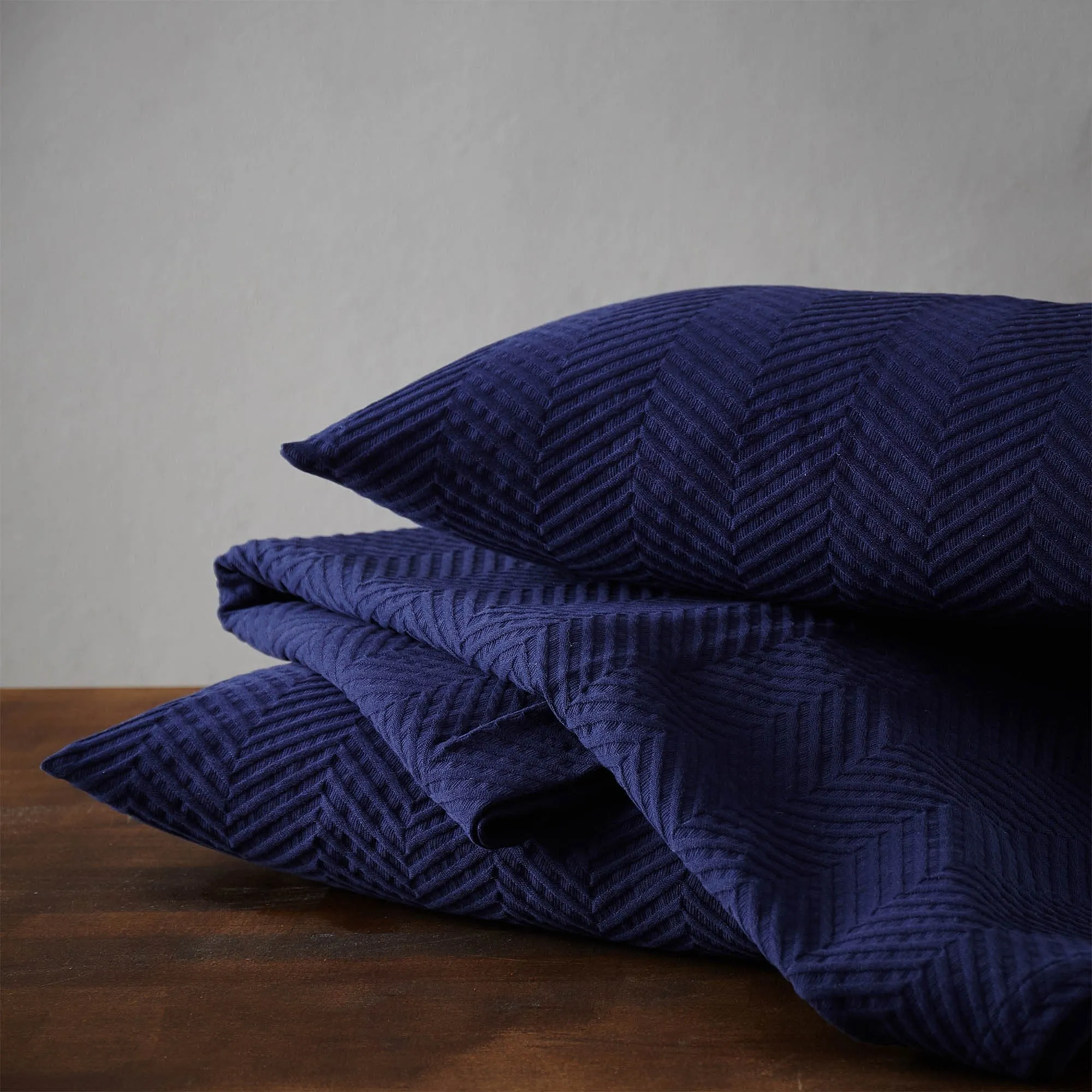 Lixa Cotton Bedspread [Dark blue]