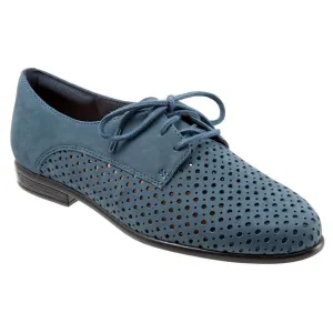 Lizzie Perf Denim Nubuck Lace up Shoes